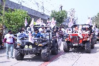 Bhola Shankar Movie Team Rally Photos